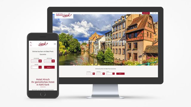 Webseite Hotel Hirsch Kehl-Kork - tp werbeagentur