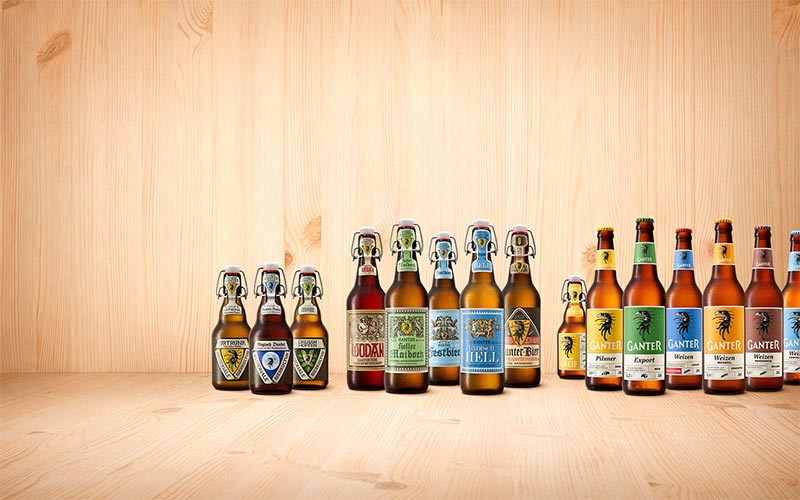 Biersortiment Brauerei Ganter - Soft-Relaunch Brauerei Ganter