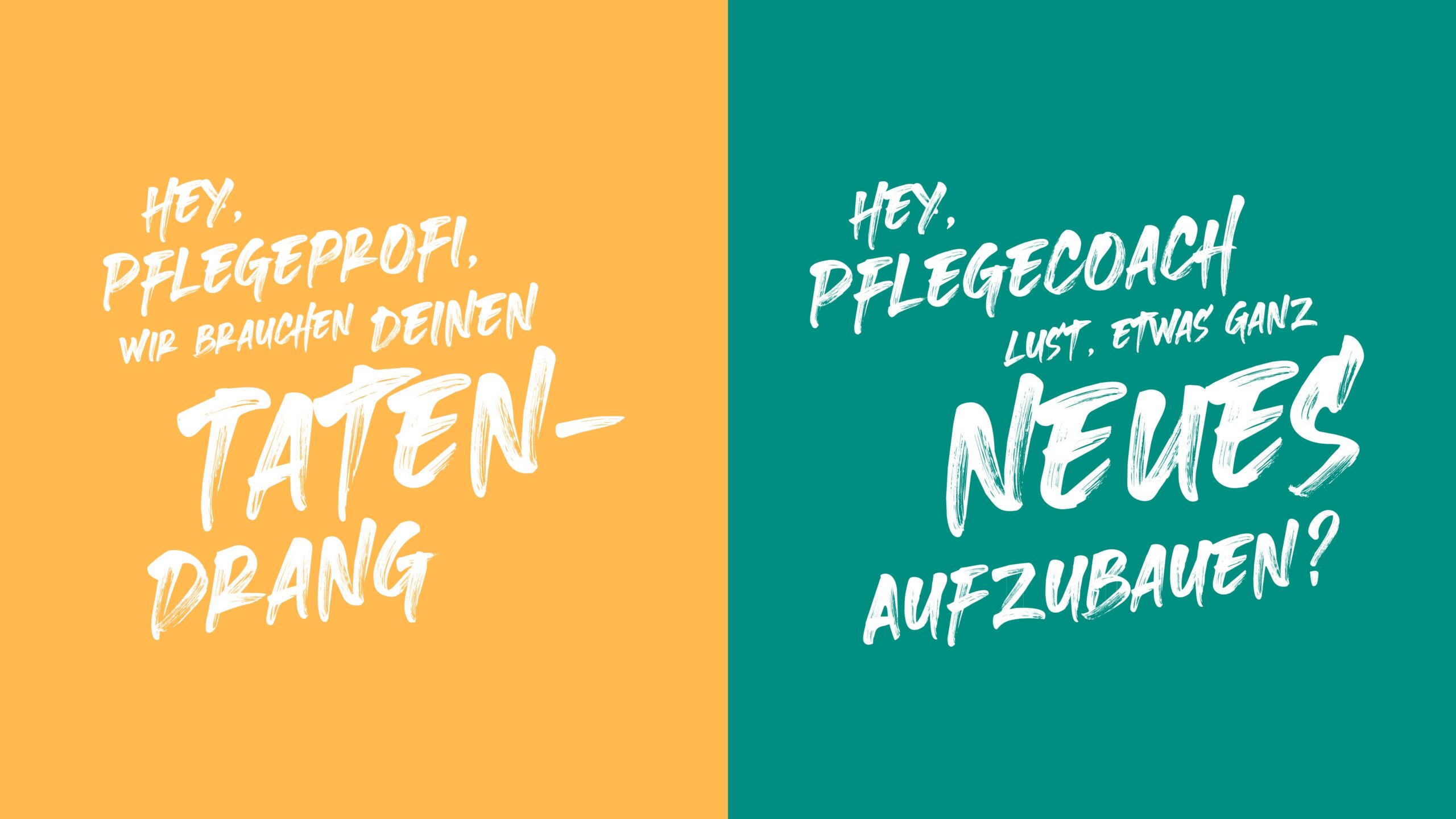 Visualisierungsbeispiel der Corporate Fonts von aczepta in Weiß auf Gelb und Petrol