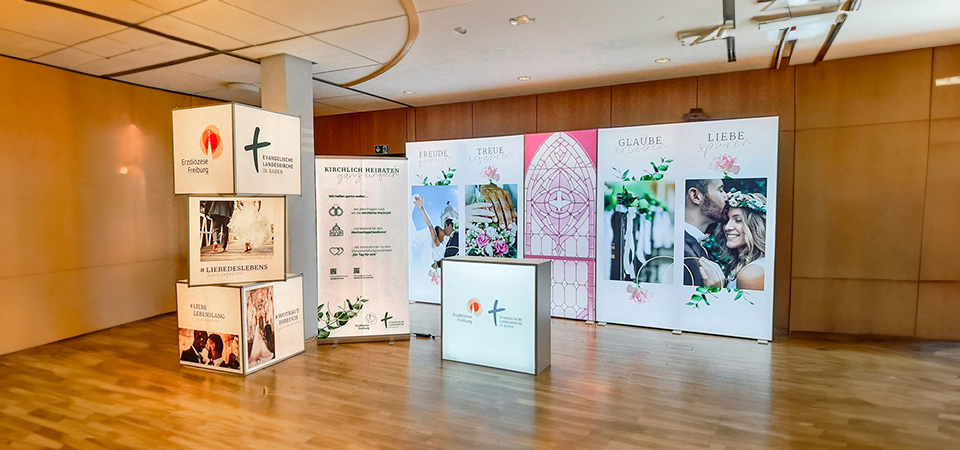 Ansicht des vollständigen Messestands des Evangelische Landeskirche in Württemberg