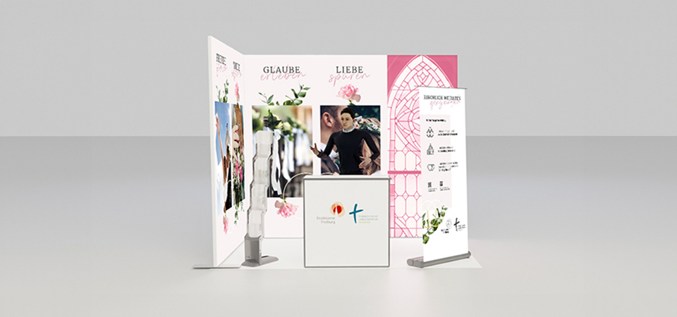 Modell des Messestands des Evangelische Landeskirche in Württemberg