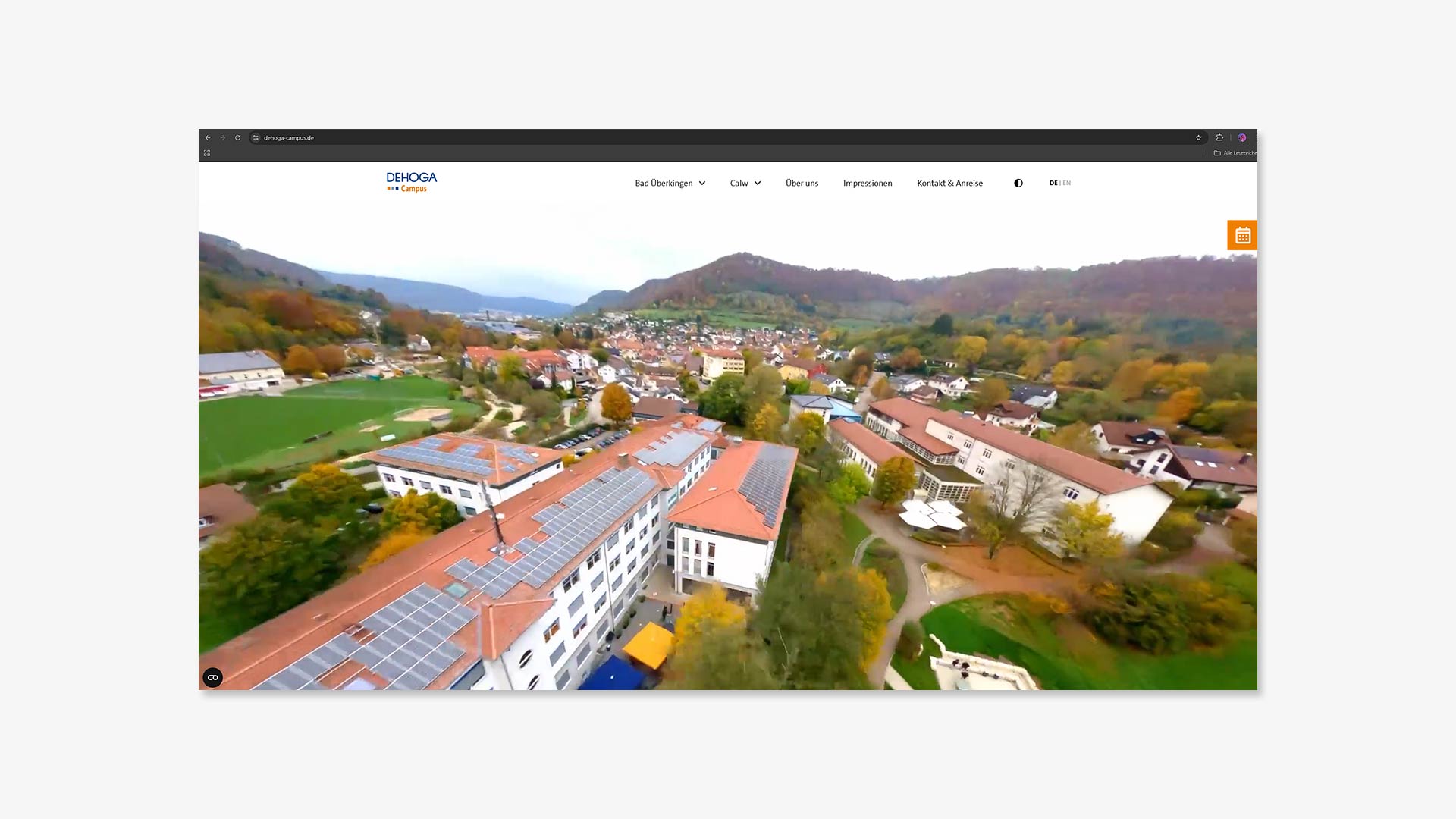 Darstellung eines Screens der Webseite des DEHOGA-Campus