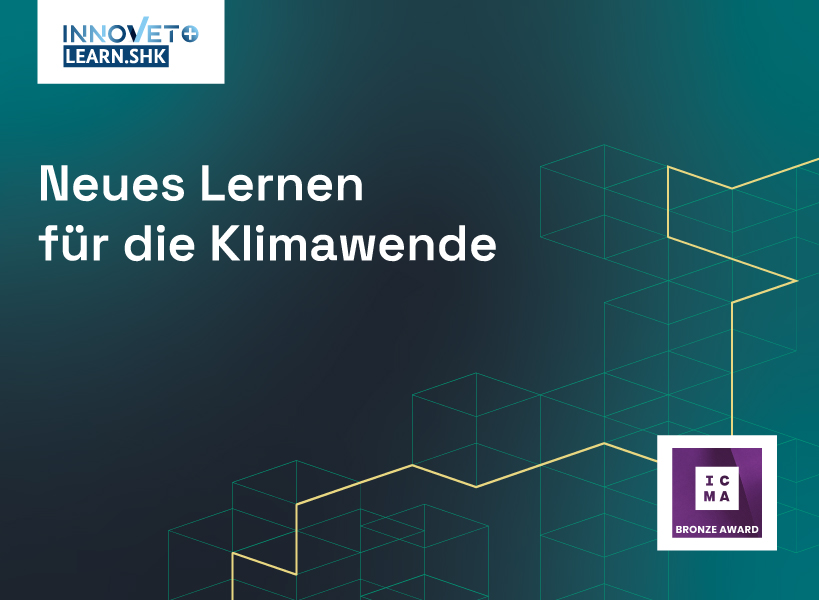 Darstellung der Formsprache des Corporate Designs des Projekts learn.SHK.