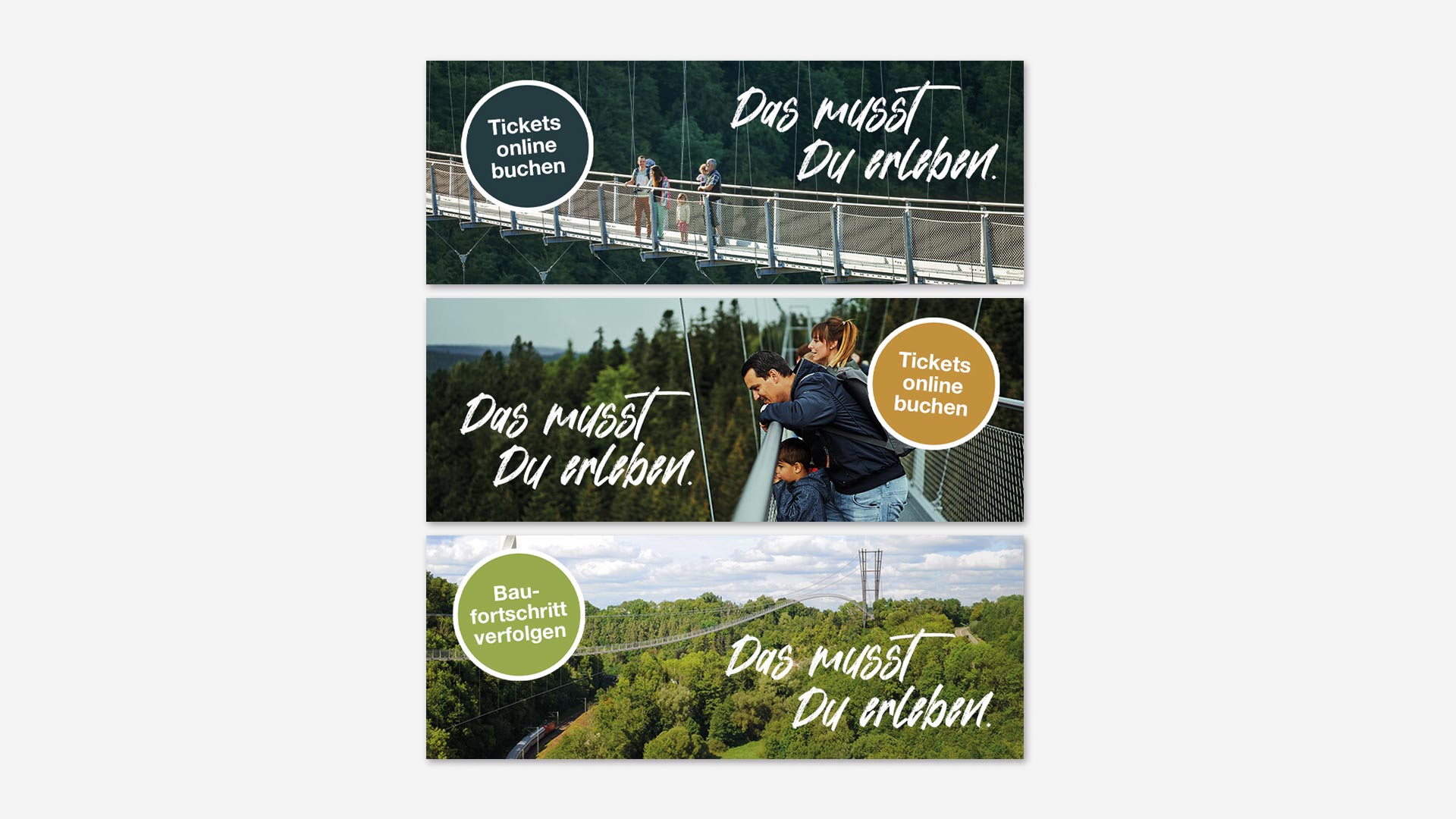 Abbildung der E-Mail-Signatur-Banner der BLACKFORESTLINE, der WILDLINE und der NECKARLINE.