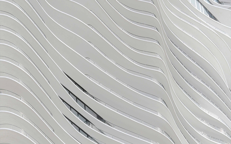 Abbildung einer abstrakten, organischen Architektur.